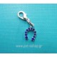 BLUE HORSESHOE CHARM